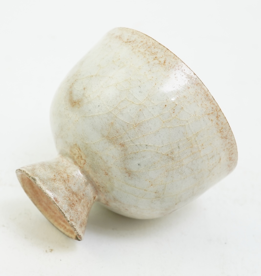 A Chinese qingbai stem cup, Song dynasty